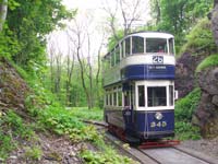 Link to trams at Crich Village Tramway